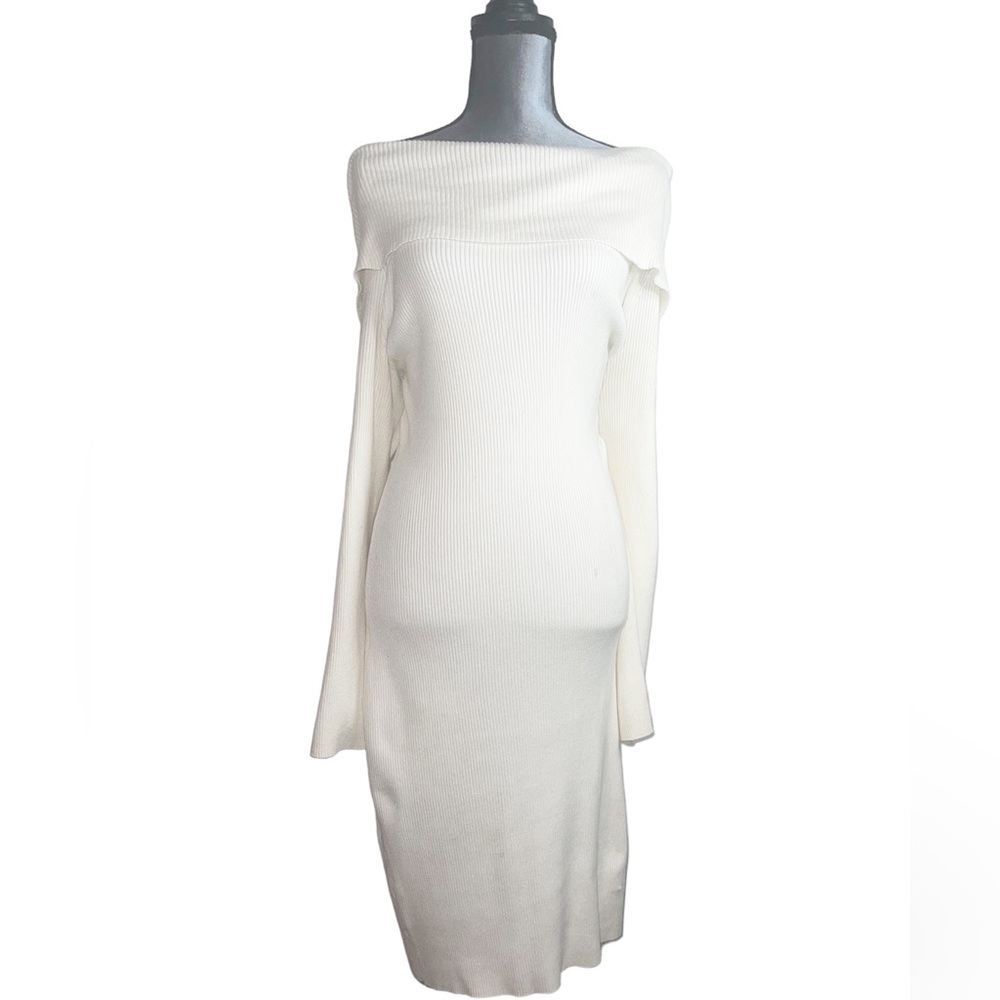 Almost Famous Rib Knit Off The Shoulder Sweater Dress 3X